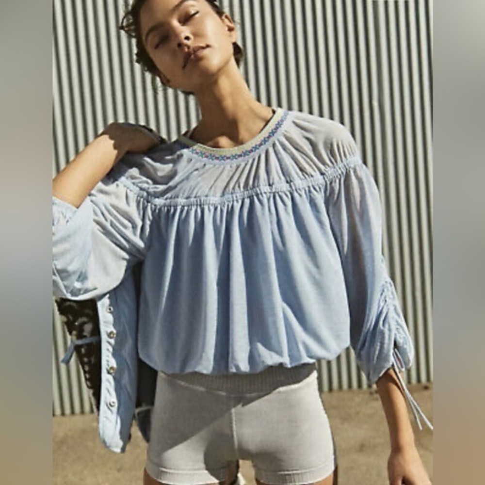 New Free People Movement sun blissed long sleeve blouse size medium